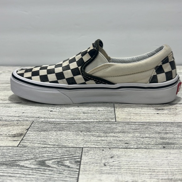Vans Classic Unisex Size 4.5 US Slip On Checkerboard Canvas White Black Shoes - Picture 12 of 16